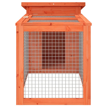 Rabbit hutch brown 100.5x54x55 cm solid pine