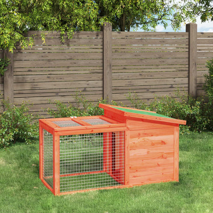 Rabbit hutch brown 100.5x54x55 cm solid pine