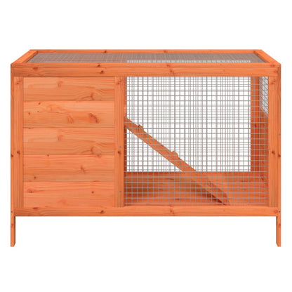 Kaninkoppi ruskea 103x44x69,5 cm täysi mänty