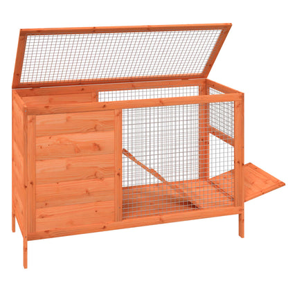Kaninkoppi ruskea 103x44x69,5 cm täysi mänty