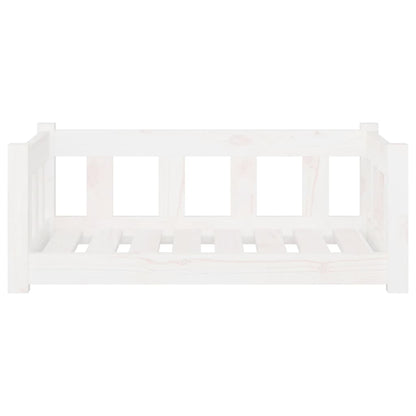 Dog bed white 75.5x55.5x28 cm solid pine