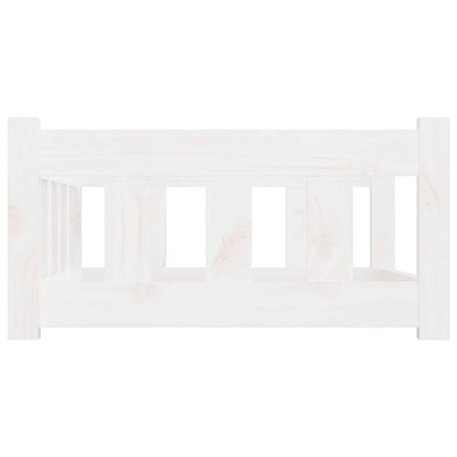 Dog bed white 75.5x55.5x28 cm solid pine