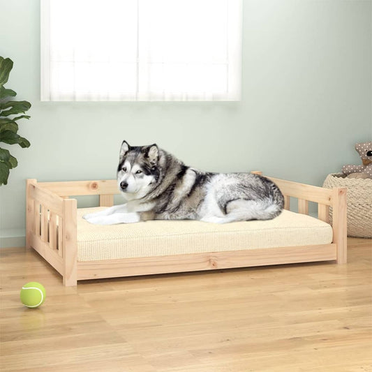 Dog bed 105.5x75.5x28 cm solid pine