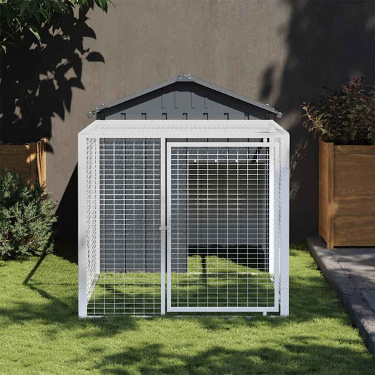 Chicken coop/outdoor anthracite 117x201x123 cm galvanized steel