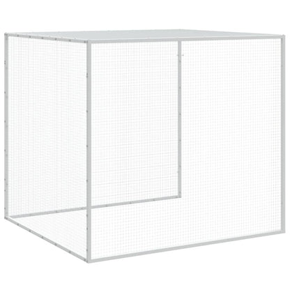 Kanahäkki katolla antrasiitti 403x98x90 cm galvanoitu teräs