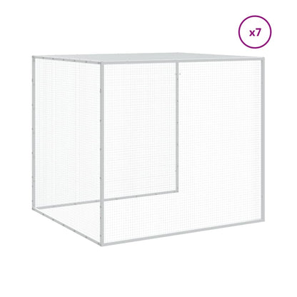 Chicken coop with roof light grey 803x98x90 cm galvanized steel