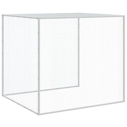 Chicken coop with roof light grey 803x98x90 cm galvanized steel