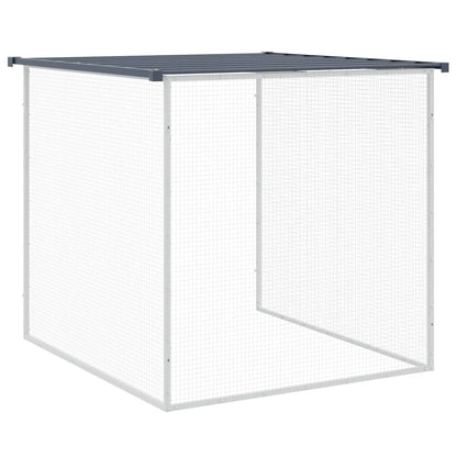 Chicken coop with roof anthracite 403x98x90 cm galvanized steel