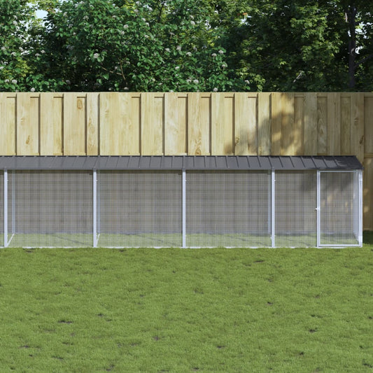 Chicken coop with roof anthracite 1003x98x90 cm galvanized steel