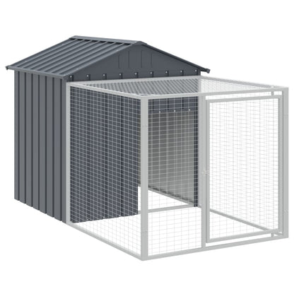 Chicken coop/outdoor anthracite 117x609x123 cm galvanized steel