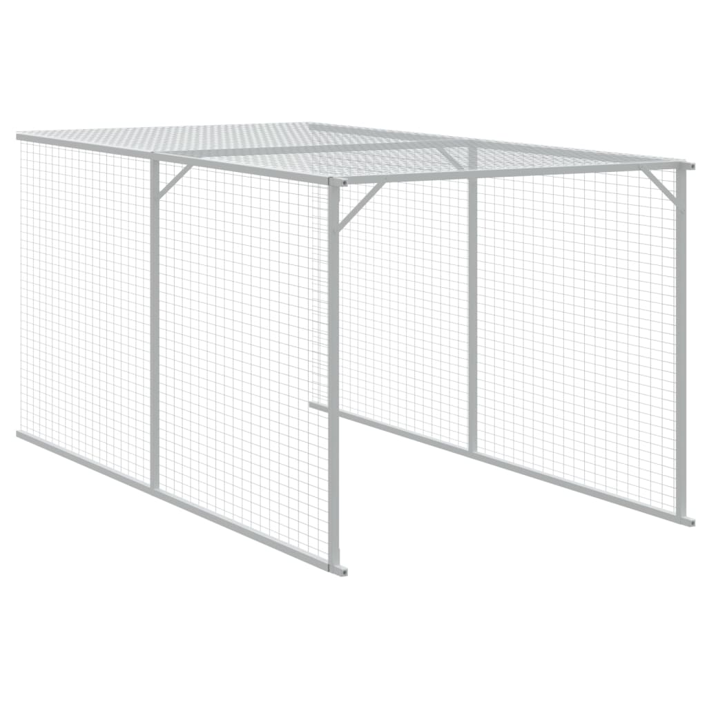Chicken coop/outdoor anthracite 117x609x123 cm galvanized steel