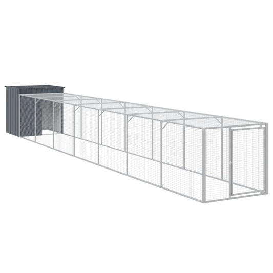 Chicken coop/outdoor anthracite 110x813x110 cm galvanized steel