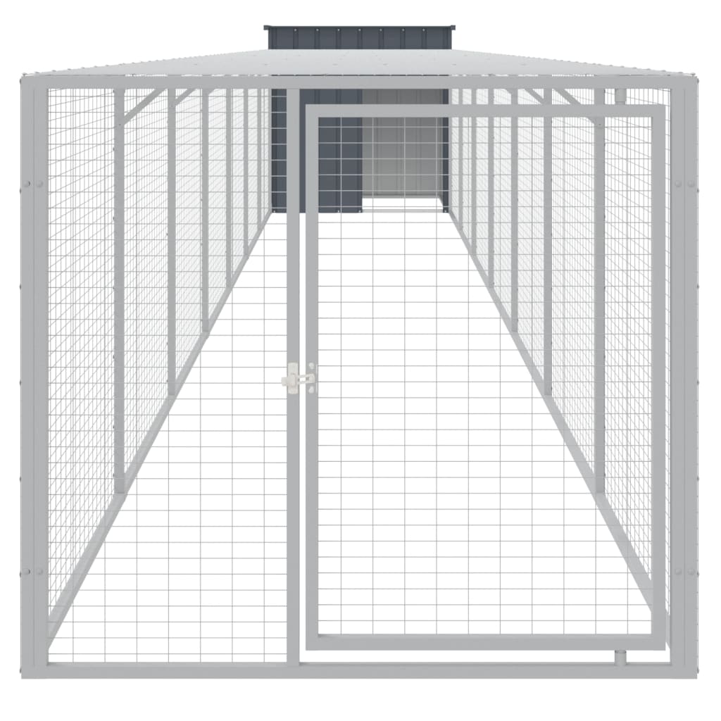 Chicken coop/outdoor anthracite 110x813x110 cm galvanized steel