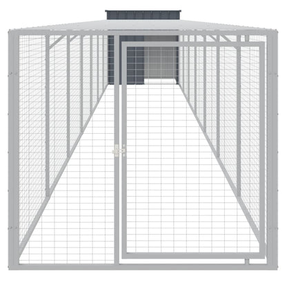Chicken coop/outdoor anthracite 110x813x110 cm galvanized steel
