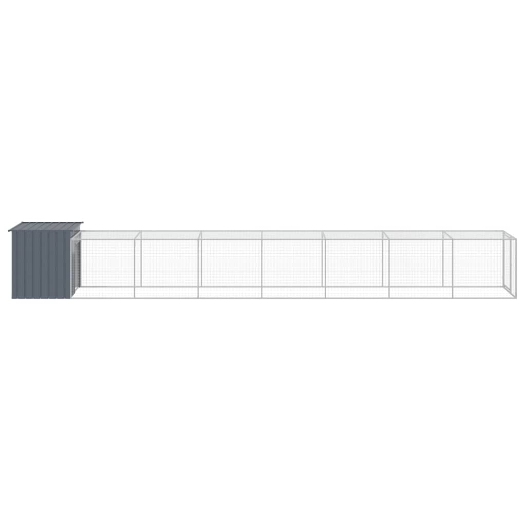 Chicken coop/outdoor anthracite 110x813x110 cm galvanized steel