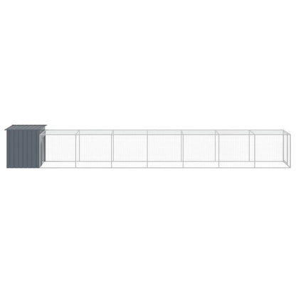 Chicken coop/outdoor anthracite 110x813x110 cm galvanized steel
