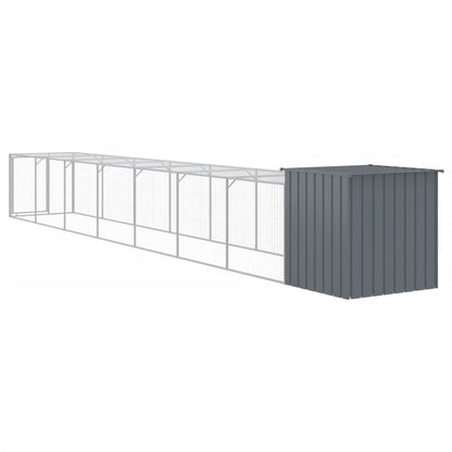Chicken coop/outdoor anthracite 110x813x110 cm galvanized steel