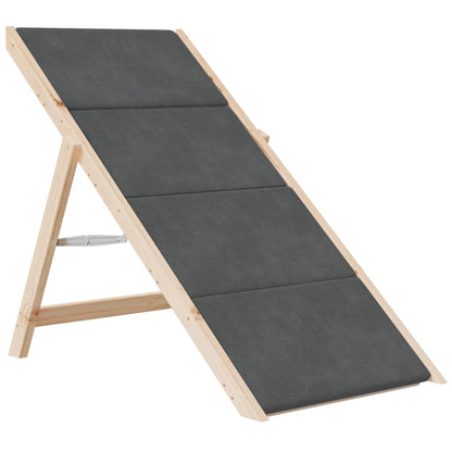 Dog ramp gray 105x47 cm solid spruce