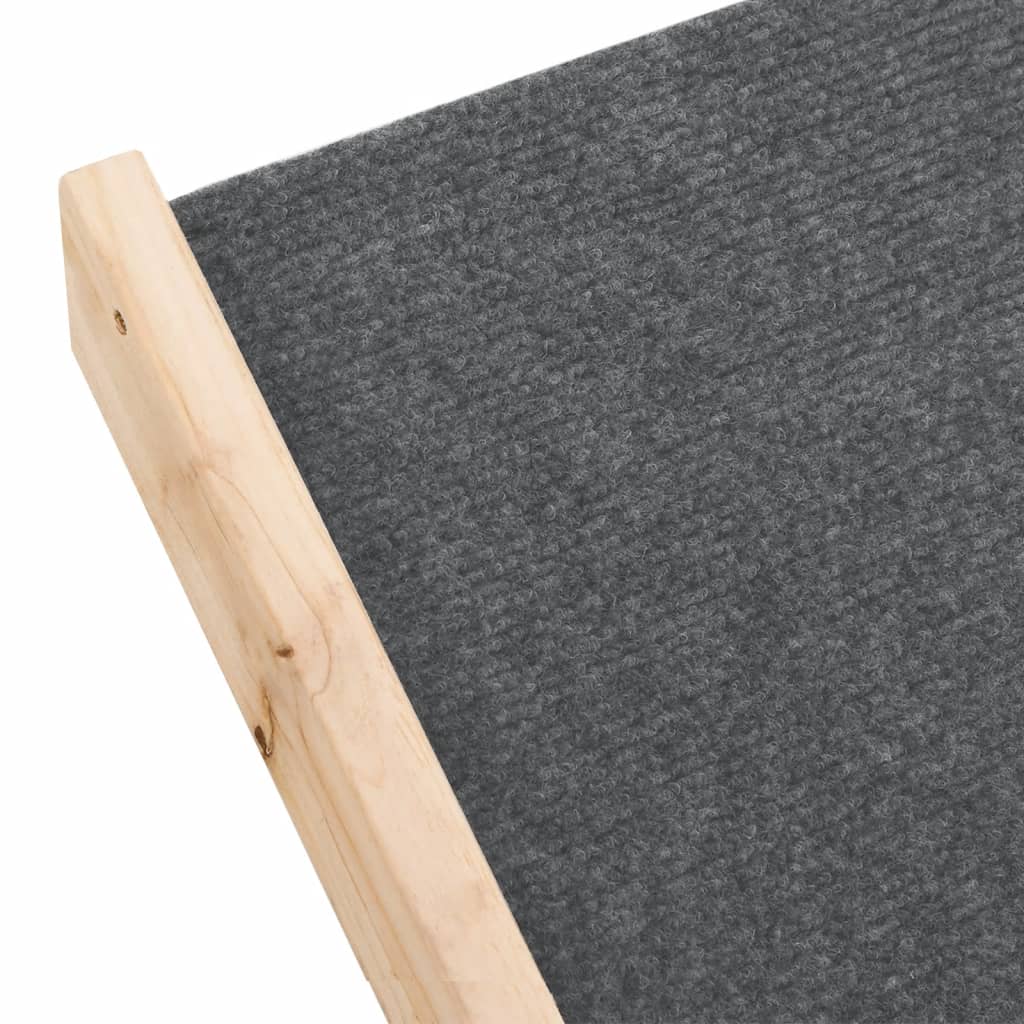 Dog ramp gray 105x47 cm solid spruce