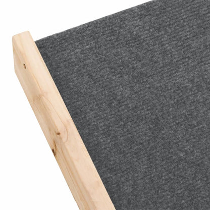Dog ramp gray 105x47 cm solid spruce