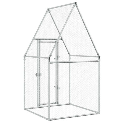 Chicken coop silver 100x100x190 cm galvanized steel
