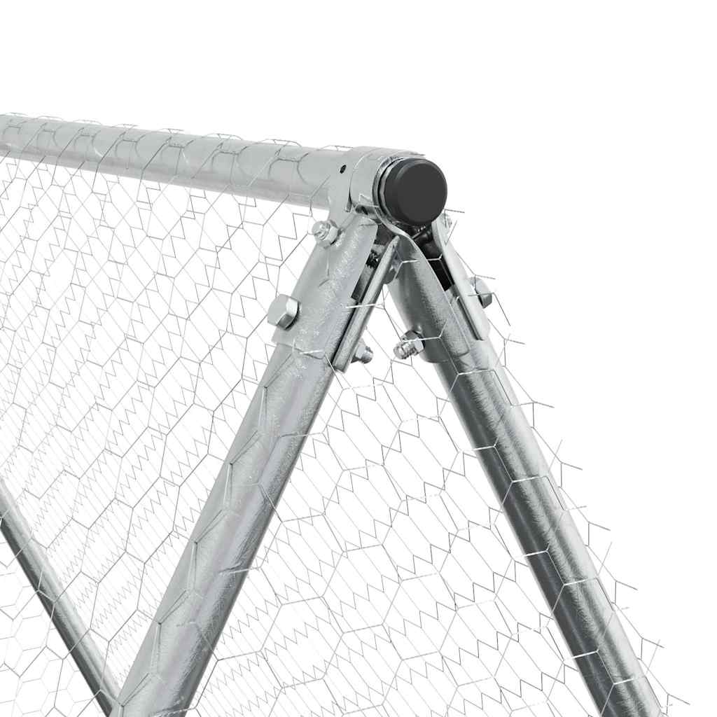 Chicken coop silver 100x100x190 cm galvanized steel
