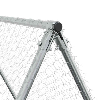 Chicken coop silver 100x100x190 cm galvanized steel