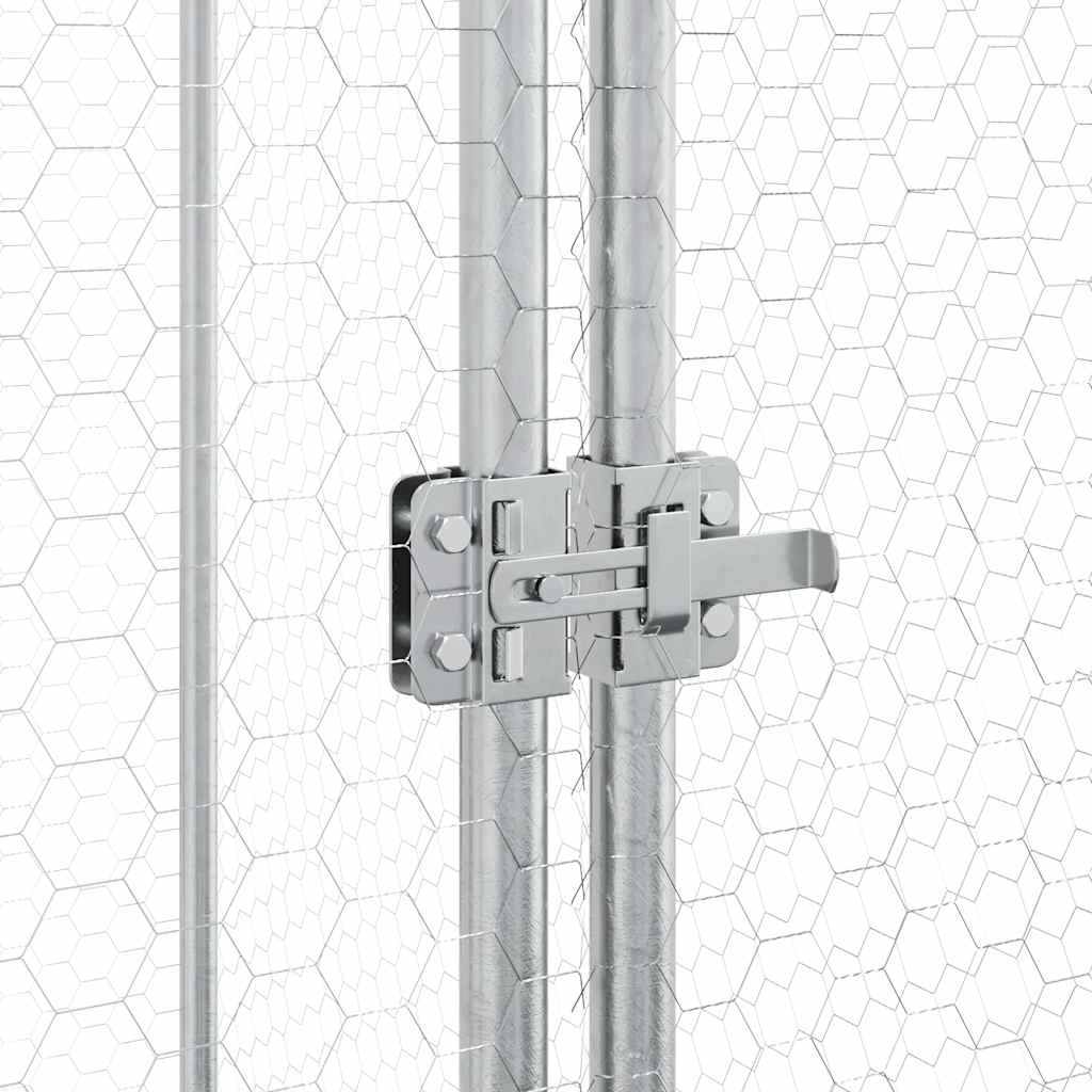 Chicken coop silver 100x100x190 cm galvanized steel