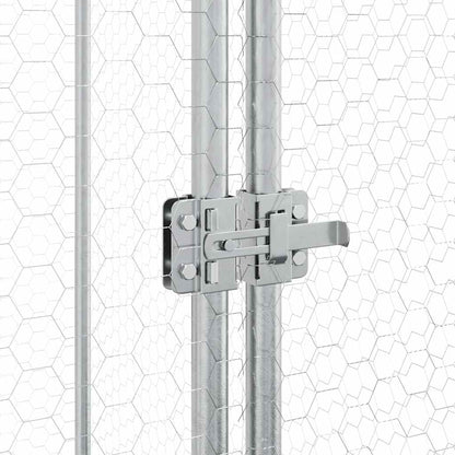 Chicken coop silver 100x100x190 cm galvanized steel