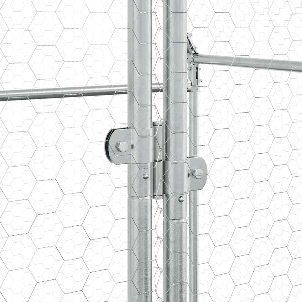 Chicken coop silver 100x100x190 cm galvanized steel