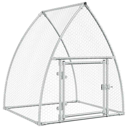 Chicken coop silver 100x105x120 cm galvanized steel