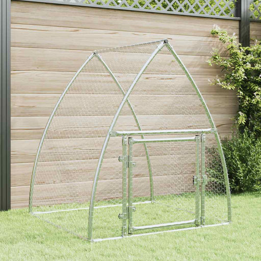 Chicken coop silver 100x105x120 cm galvanized steel