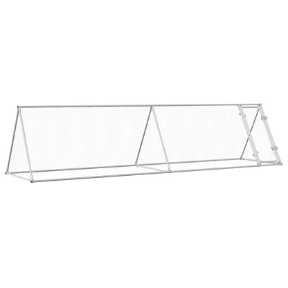 Kanahäkki hopea 400x105x91 cm galvanoitu teräs