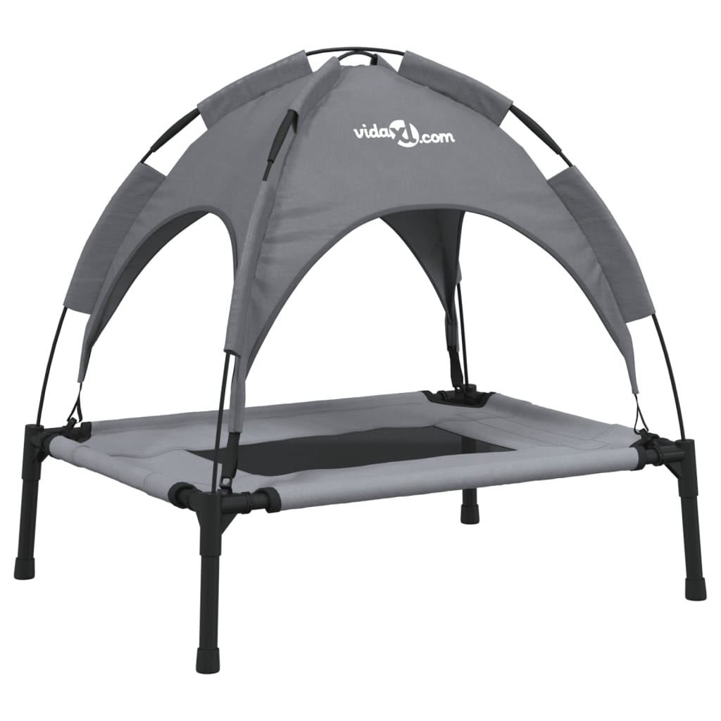 Dog bed with canopy anthracite Oxford fabric and steel