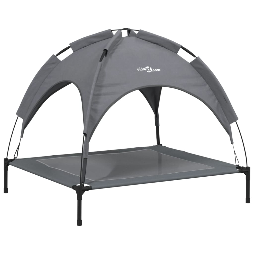 Dog bed with canopy anthracite Oxford fabric and steel