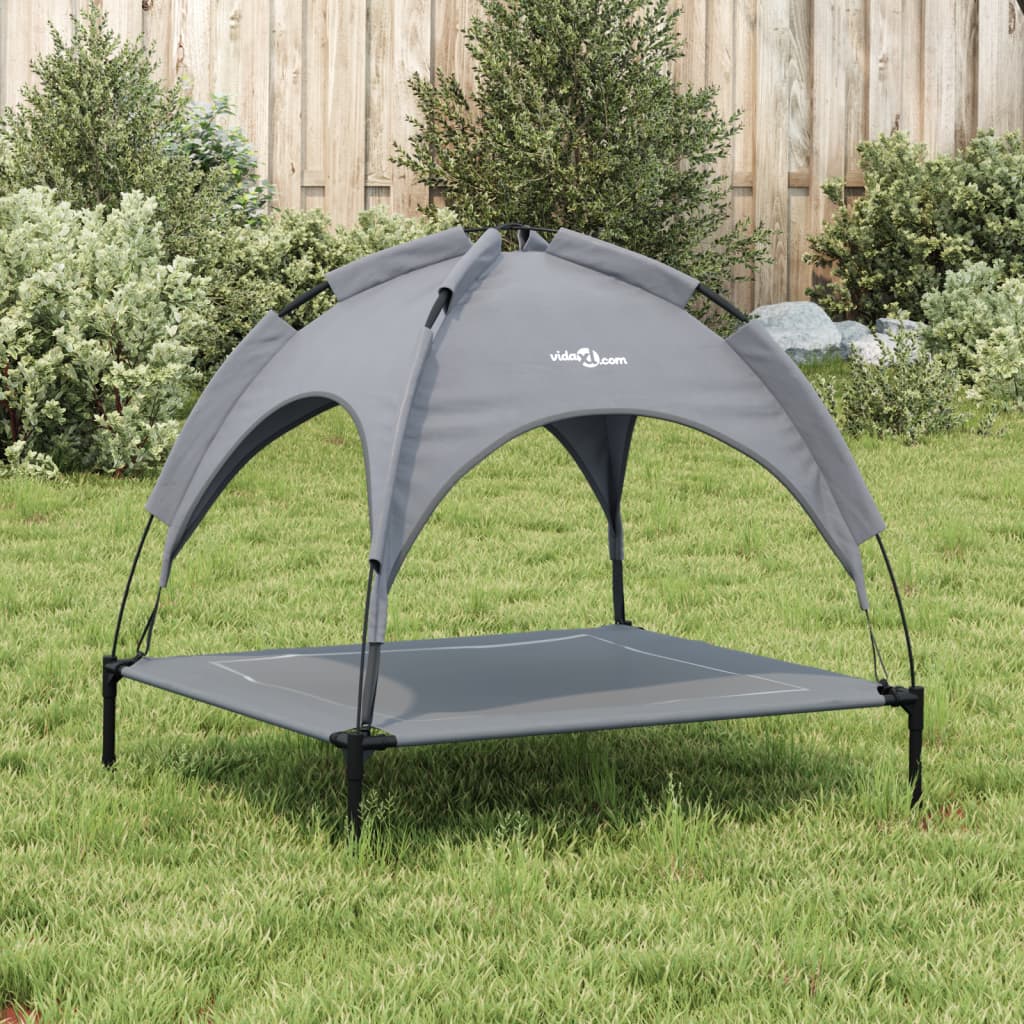 Dog bed with canopy anthracite Oxford fabric and steel