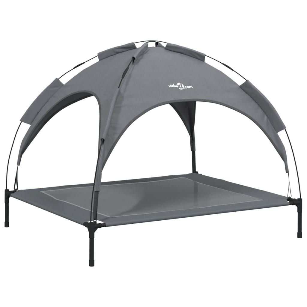 Dog bed with canopy anthracite Oxford fabric and steel