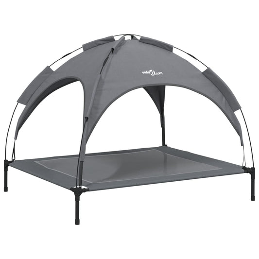 Dog bed with canopy anthracite Oxford fabric and steel