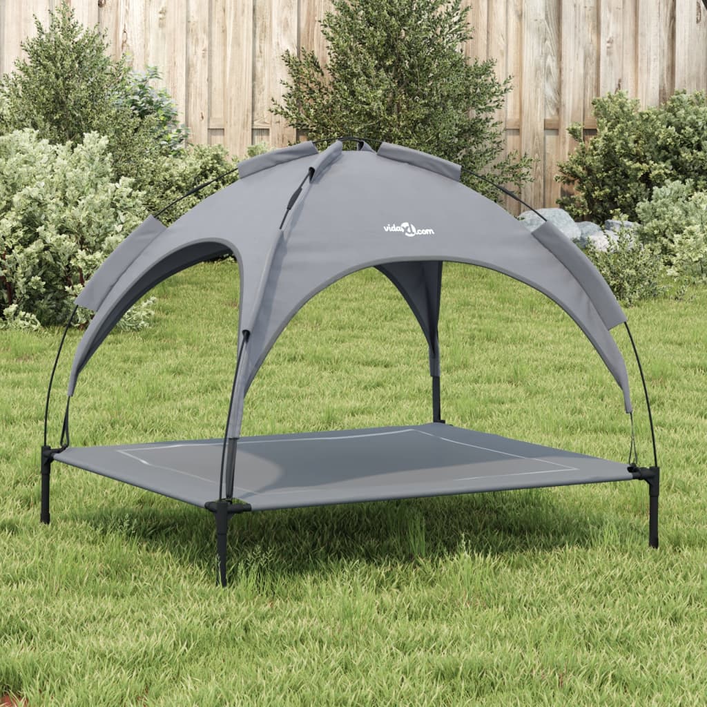 Dog bed with canopy anthracite Oxford fabric and steel
