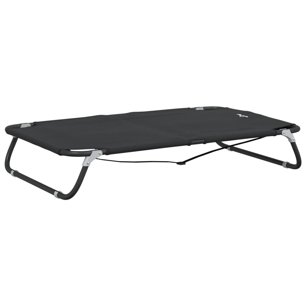 Foldable dog bed anthracite Oxford fabric and steel