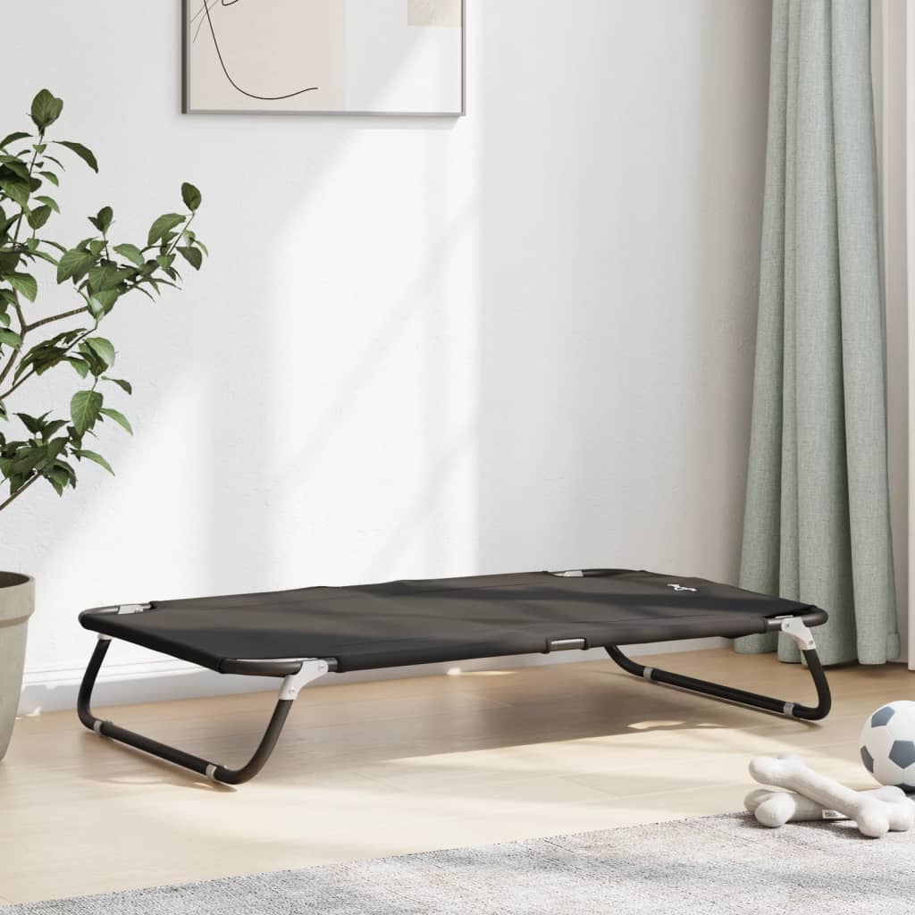 Foldable dog bed anthracite Oxford fabric and steel