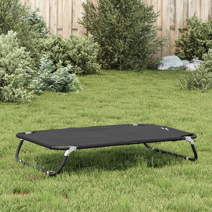 Foldable dog bed anthracite Oxford fabric and steel