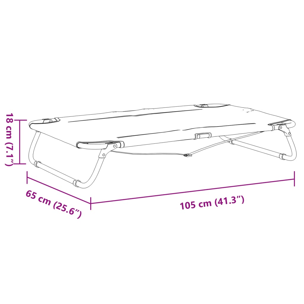 Foldable dog bed anthracite Oxford fabric and steel