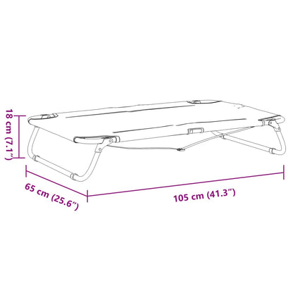 Foldable dog bed anthracite Oxford fabric and steel