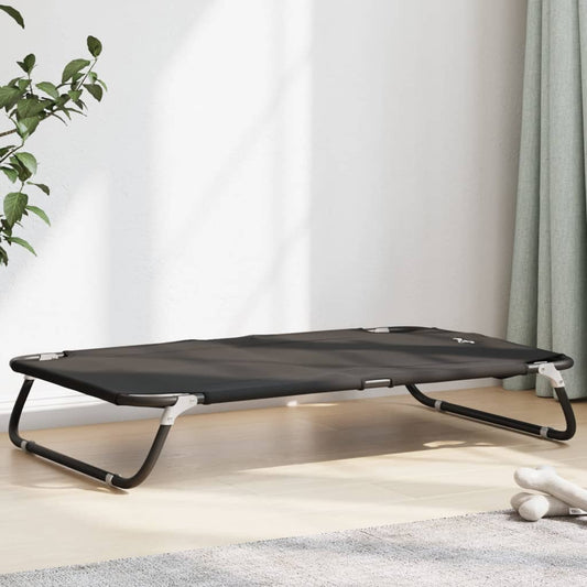Foldable dog bed anthracite Oxford fabric and steel