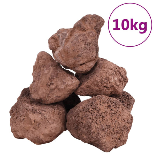 Vulkaaniset kivet 10 kg punainen 10-30 cm
