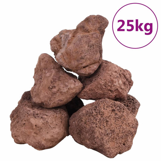 Vulkaaniset kivet 25 kg punainen 10-30 cm