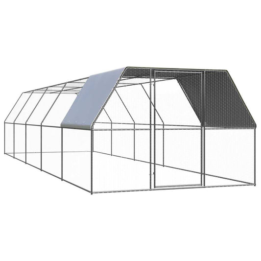 Chicken coop 3x10x2 m galvanized steel