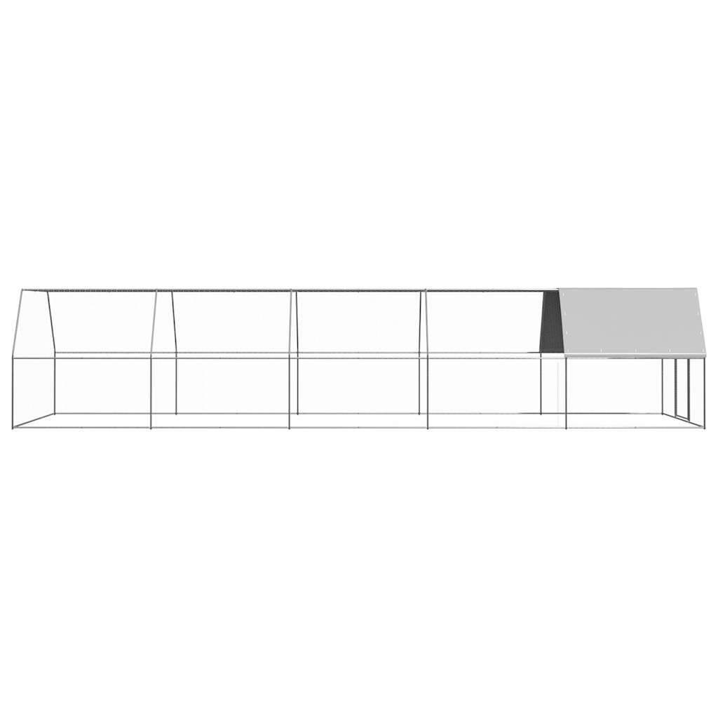 Chicken coop 3x10x2 m galvanized steel