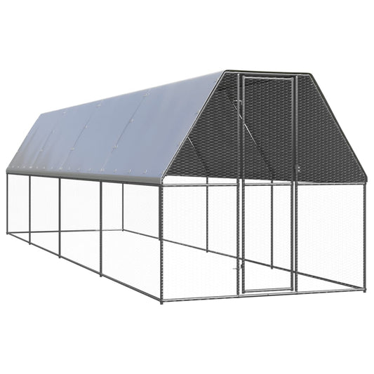 Chicken coop 2x8x2 m galvanized steel